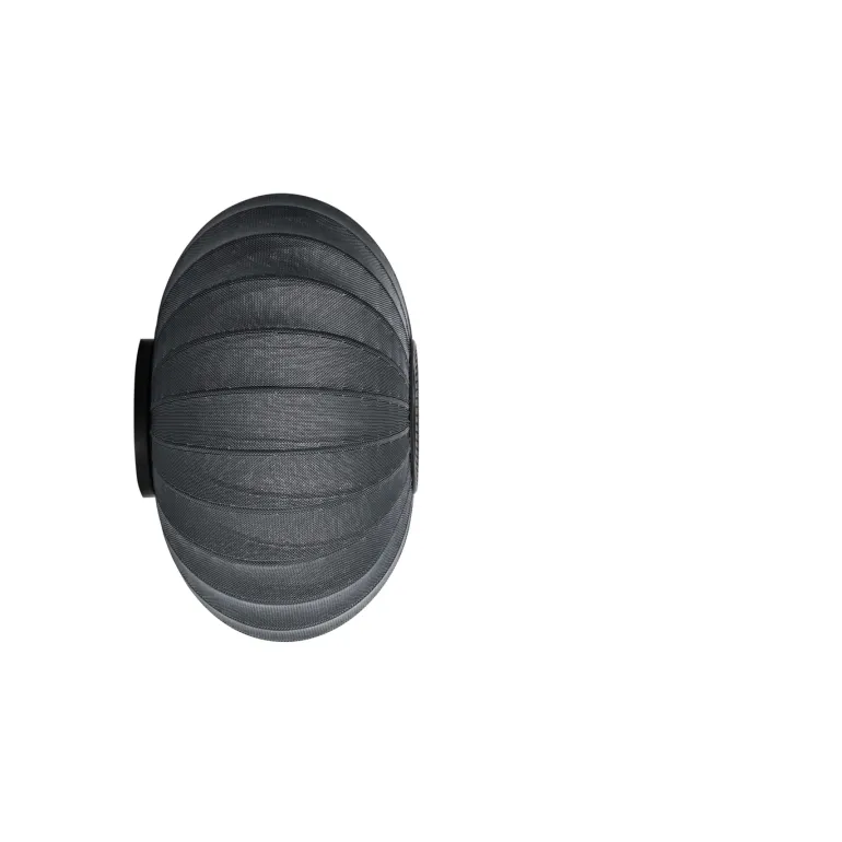 Knit-Wit Ø57 oval væglampe / loftlampe, sort