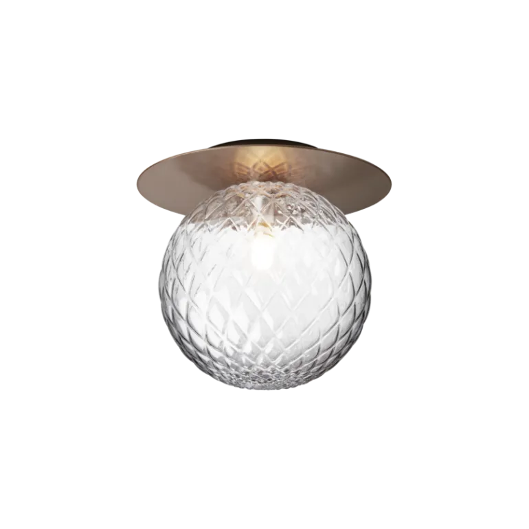 Liila 1 large væglampe / loftlampe, mørk bronze/klar