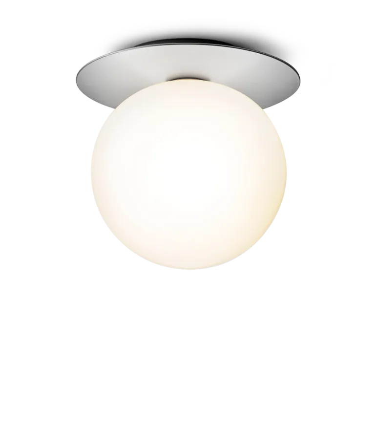Liila 1 large væglampe / loftlampe IP44, light silver/opal