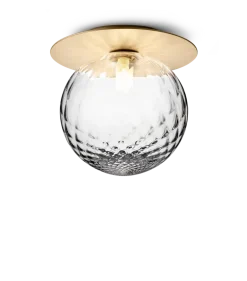 Liila 1 large væglampe / loftlampe IP44, nordic guld/klar