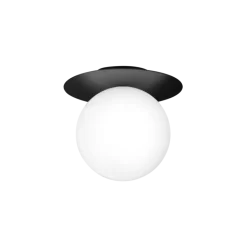 Liila 1 large væglampe / loftlampe, sort/opal