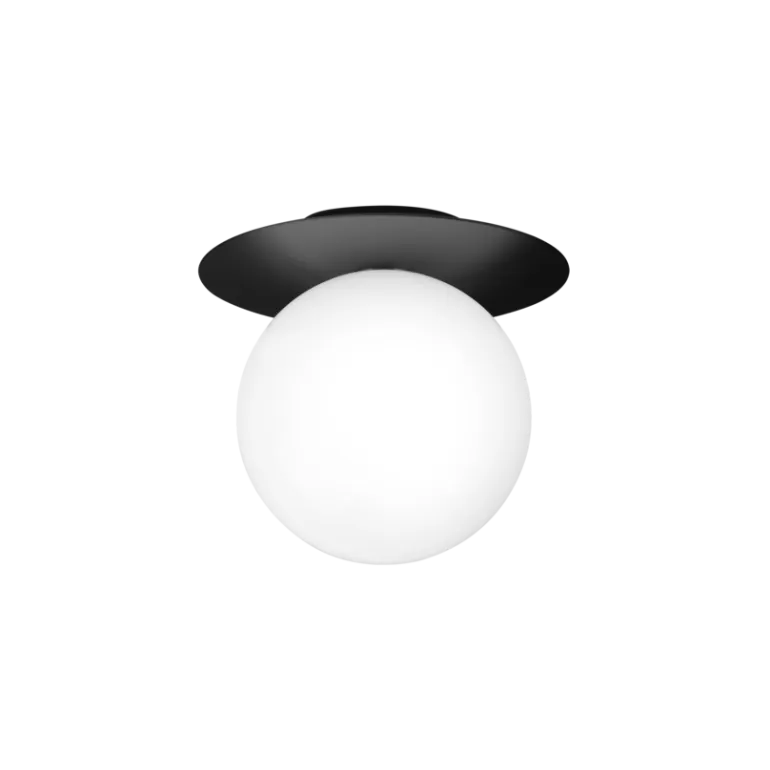 Liila 1 large væglampe / loftlampe, sort/opal