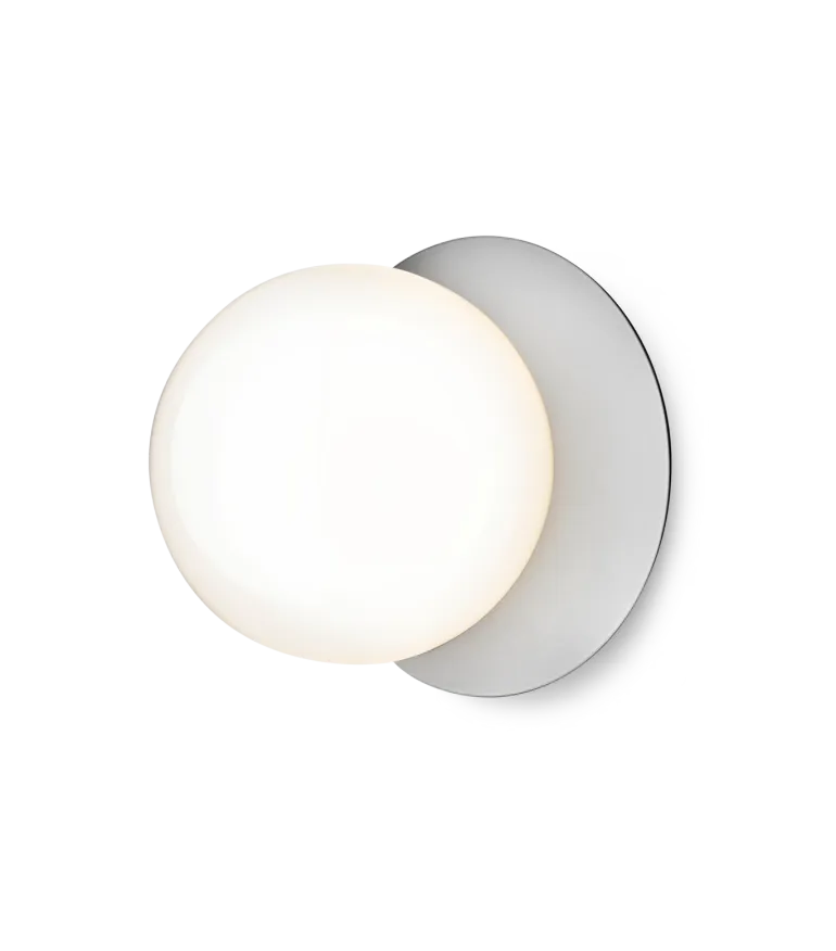 Liila 1 medium væglampe / loftlampe IP44, light silver/opal