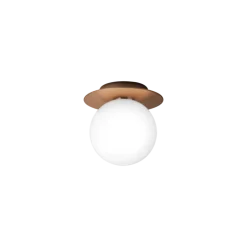 Liila 1 medium væglampe / loftlampe, mørk bronze/opal