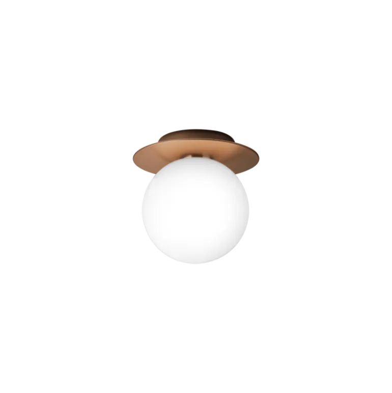 Liila 1 medium væglampe / loftlampe, mørk bronze/opal