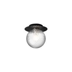 Liila 1 medium væglampe / loftlampe, sort/klar