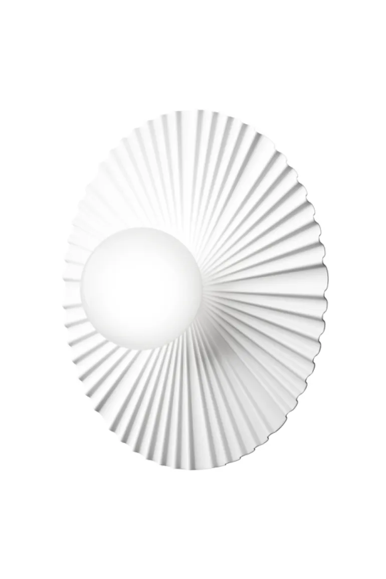 Liila Muuse væglampe / loftlampe medium, hvid/opal