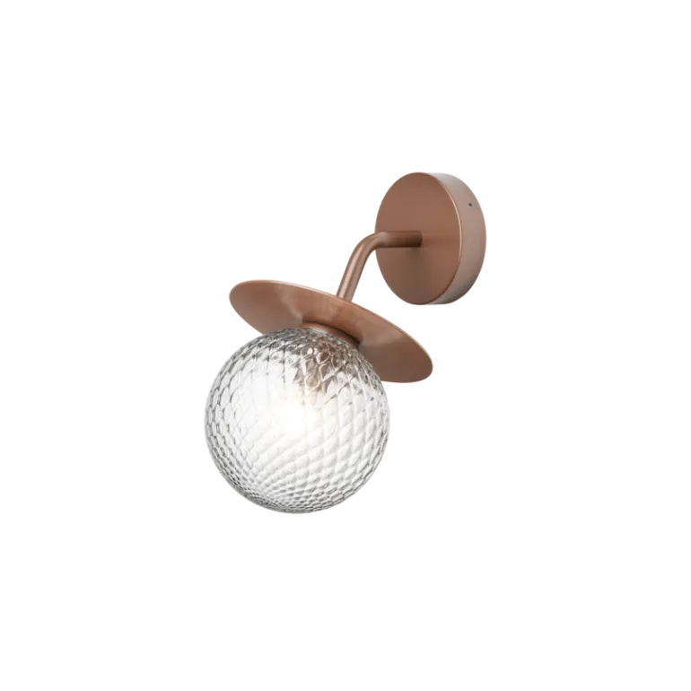 Liila Outdoor væglampe, mørk bronze/klar
