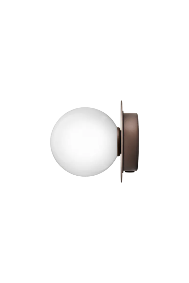 Liila 1 Small væglampe / loftlampe IP44, mørk bronze/opal