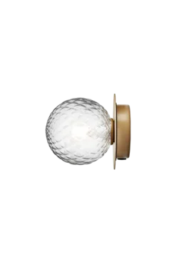 Liila 1 Small væglampe / loftlampe IP44, nordic guld/klar