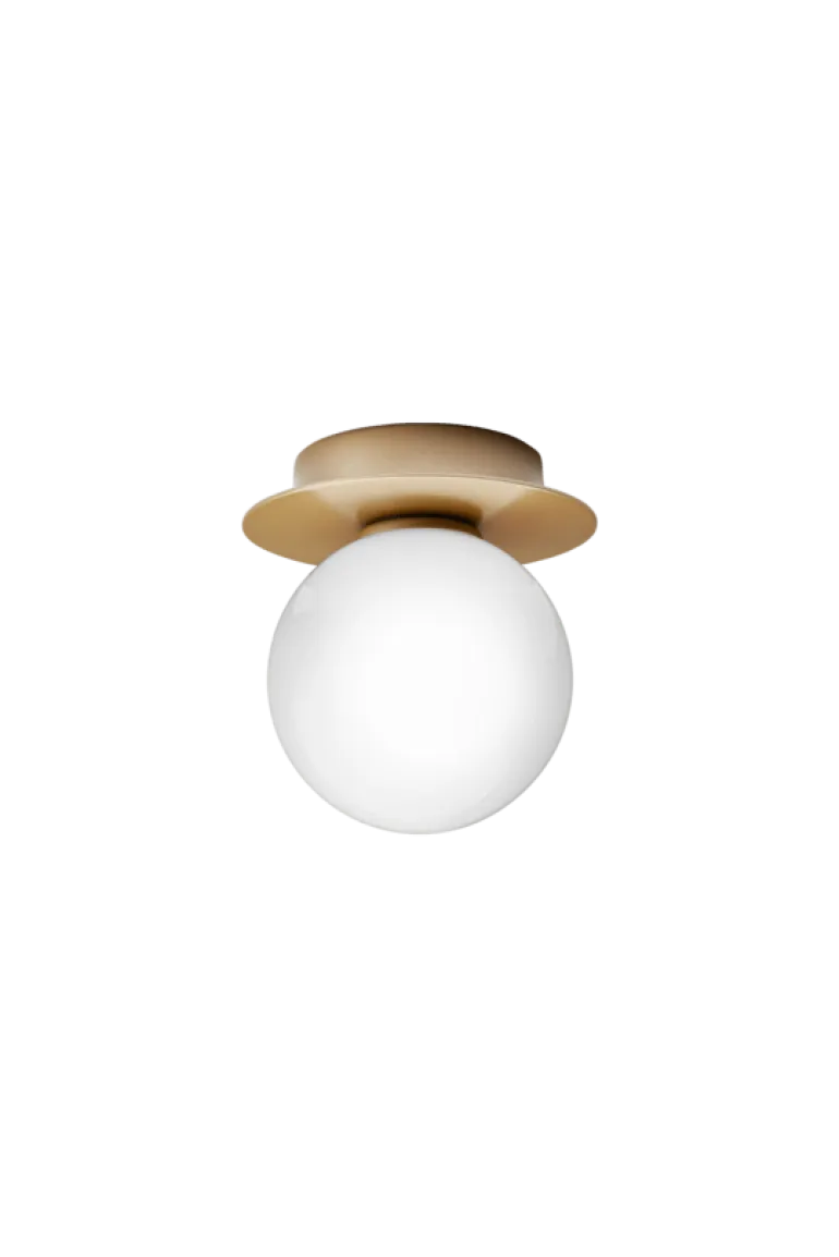 Liila 1 Small væglampe / loftlampe IP44, nordic guld/opal