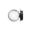 Liila 1 Small væglampe / loftlampe IP44, sort/klar