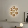 Liila Star væglampe / loftlampe, nordic guld/klar