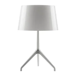 Lumiere XXS bordlampe, aluminium/hvid