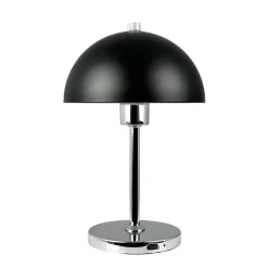 Malmø batterilampe / bordlampe, sort/krom