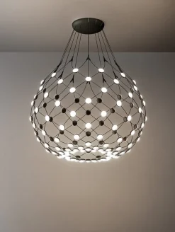 Mesh pendel Ø100 / 2 m ledning, sort