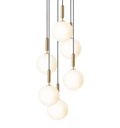 Miira 6 Large pendel, messing/opal