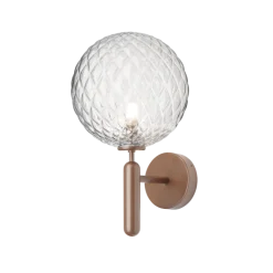Miira Outdoor væglampe, mørk bronze/klar