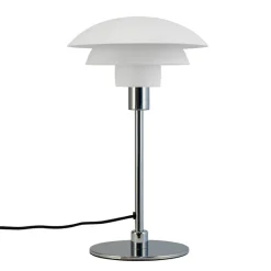 Morph D21 bordlampe, hvid/krom