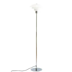 Morph gulvlampe, opal/krom