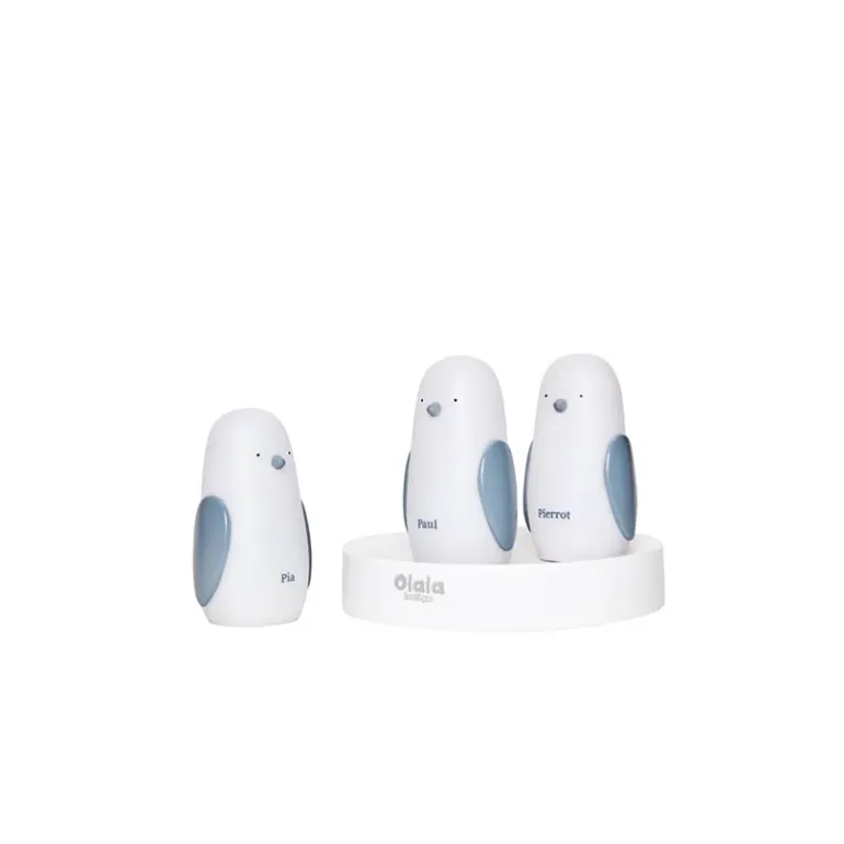 Natlampe Trio pingvin, hvid