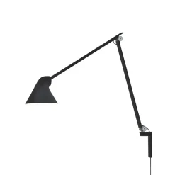 NJP væglampe m/lang arm, sort