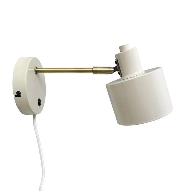 Ocean væglampe, beige/messing