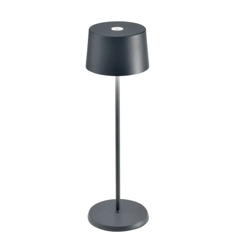 Olivia batterilampe / bordlampe, mørkegrå