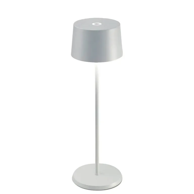 Olivia batterilampe / bordlampe, hvid