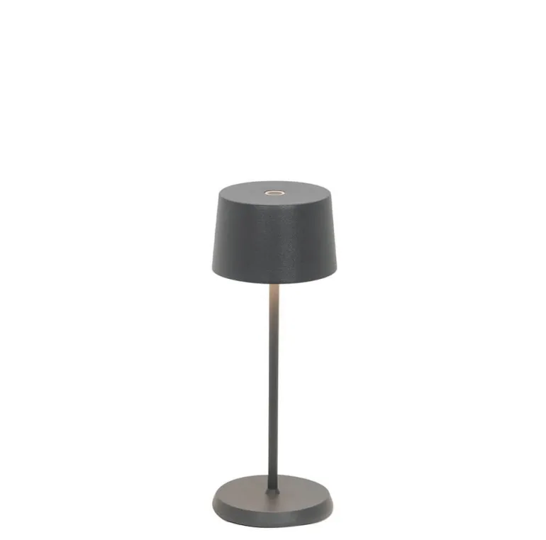 Olivia micro batterilampe / bordlampe, mørkegrå