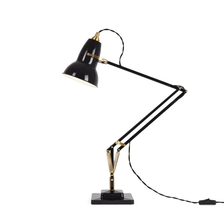 Original 1227 bordlampe, messing/sort
