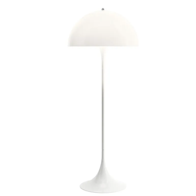 Panthella gulvlampe, hvid opal akryl