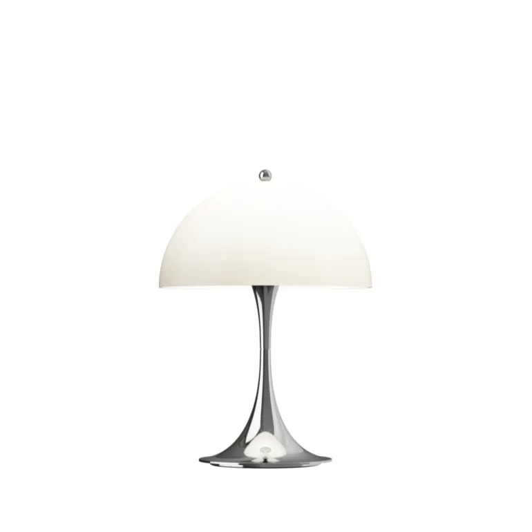 Panthella 250 Portable V3 bord- / batterilampe, krom/beige opal