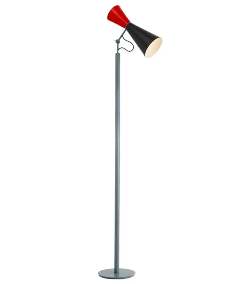 Parliament gulvlampe, sort/rød