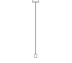 Pendel ophæng - 6 m. ledning (KUN 1 OPHÆNG SKAL BRUGES)