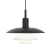 PH 5/5 LED pendel, metal sort/glas