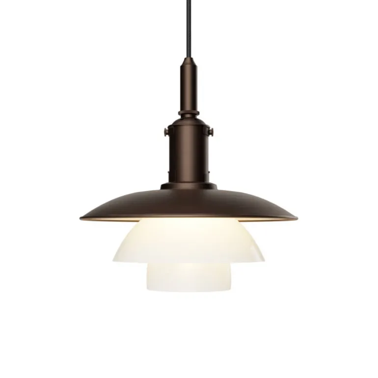 PH 3/3 pendel, aged brass/opal
