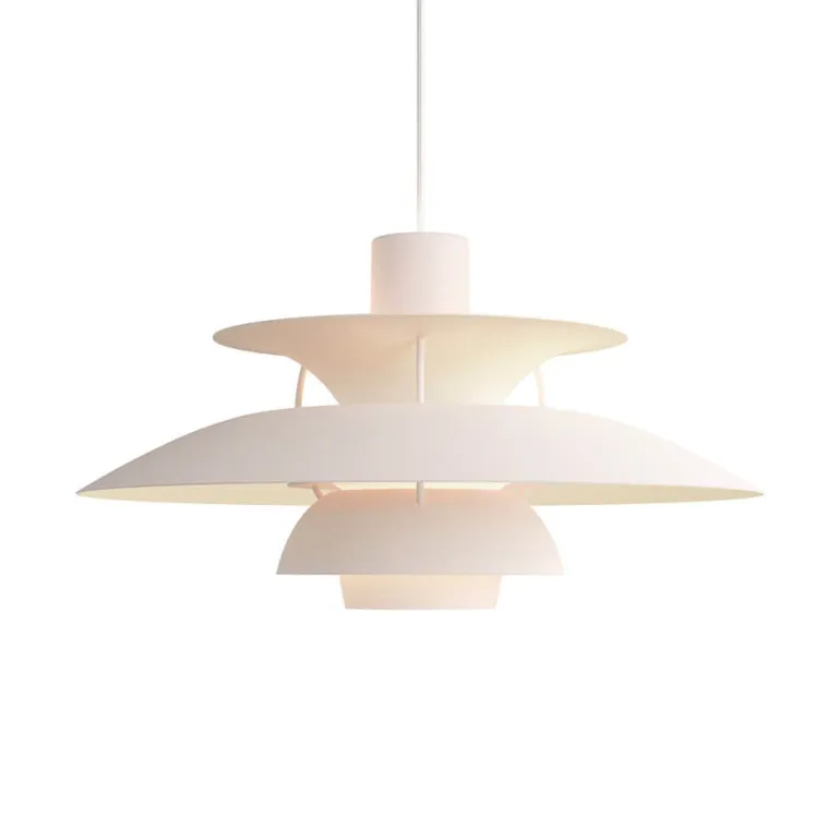 PH 5 pendel, monokrom pale blush