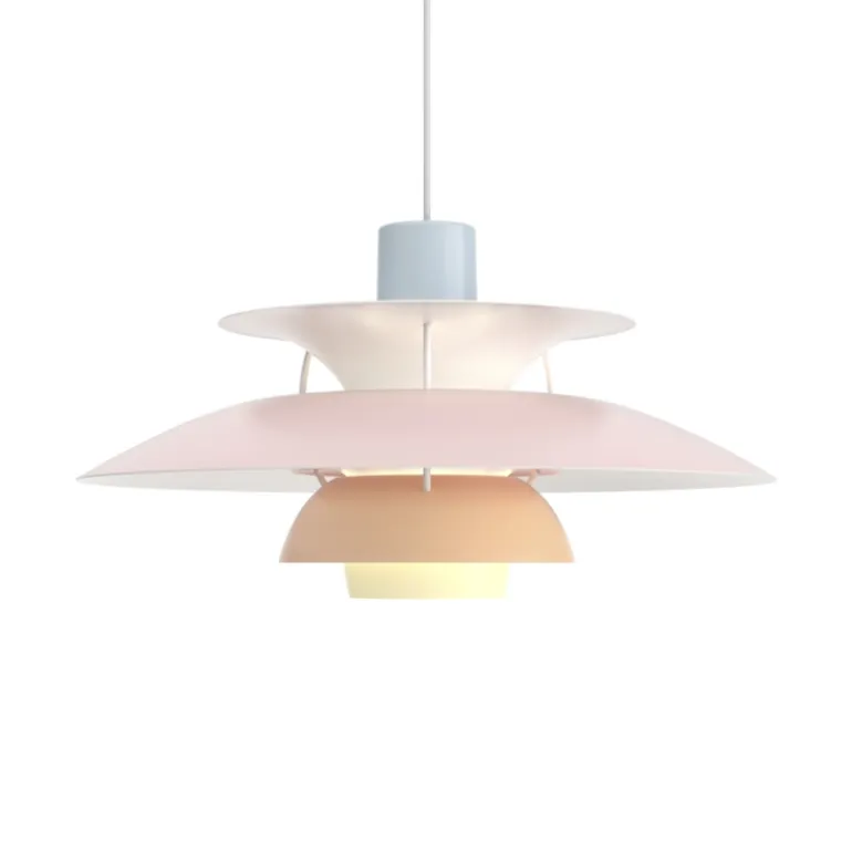 PH 5 pendel, pastel blå/rosa/peach