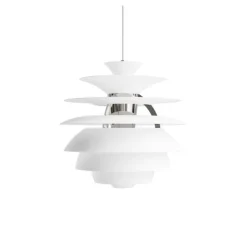 PH Snowball pendel, soft white/krom