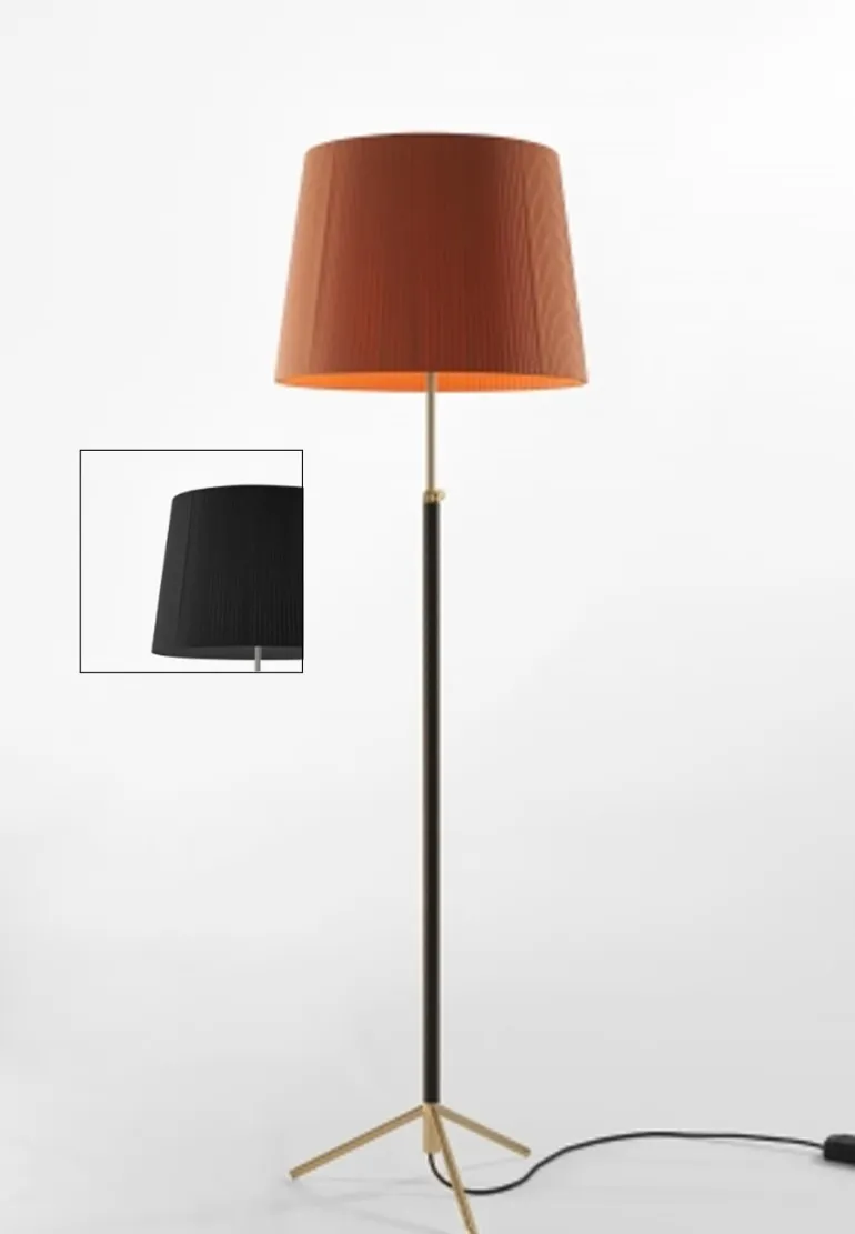 Pie de salón Gulvlampe G1 sort/messing