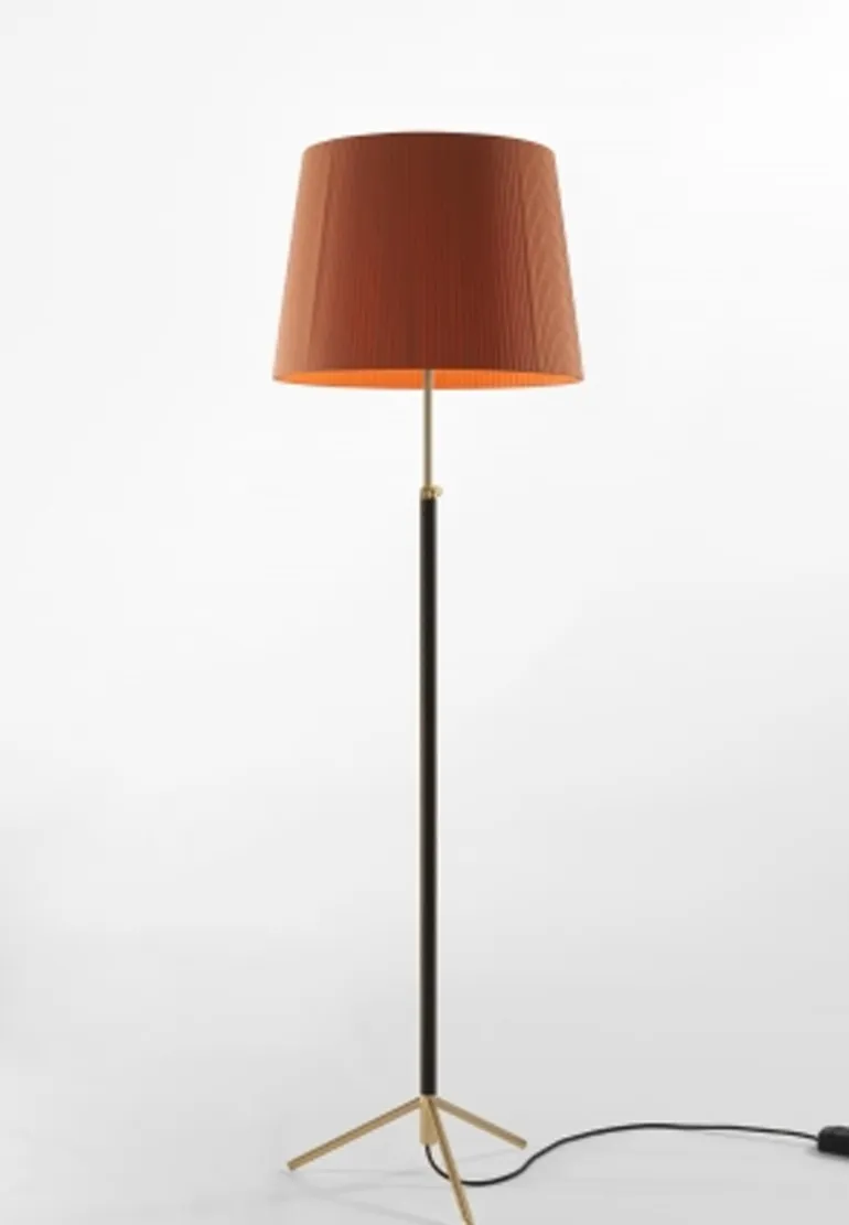 Pie de salón Gulvlampe G1 terracotta/messing