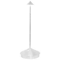 Pina batterilampe / bordlampe, antik sølv