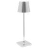 Poldina batterilampe / bordlampe, blank krom