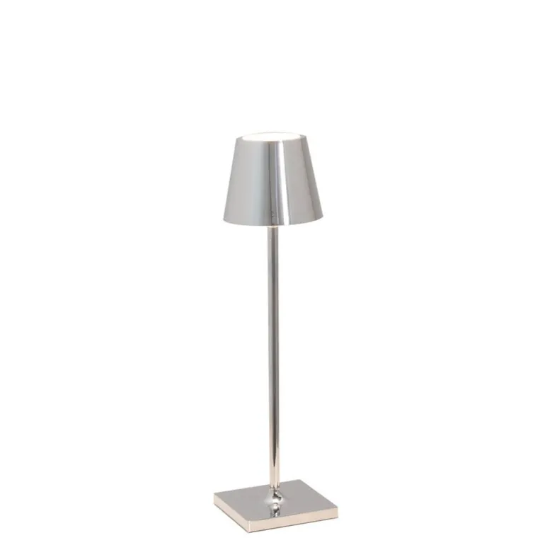Poldina micro batterilampe / bordlampe, blank krom
