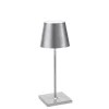 Poldina mini batterilampe / bordlampe, antik sølv