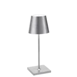 Poldina mini batterilampe / bordlampe, antik sølv