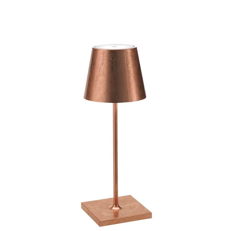 Poldina mini batterilampe / bordlampe, antik kobber