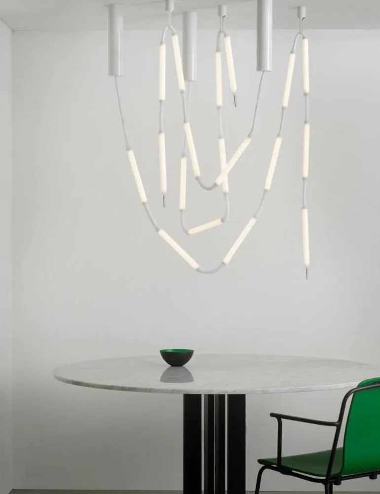 Reb lampe 8, hvid
