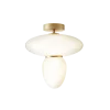 Rizzatto 42 loftlampe, satin brass/opal